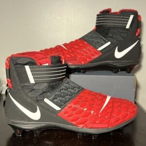Nike Force Savage Elite‎ 2 Black Red Lineman Football Cleats Mens 18 AH3999-003